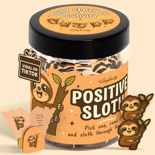 Vista 12 de Stofinity Tarro de 60 tarjetas de afirmación de pepinillos positivos – Regalo de aliento, positividad y apoyo emocional para niñas adolescentes