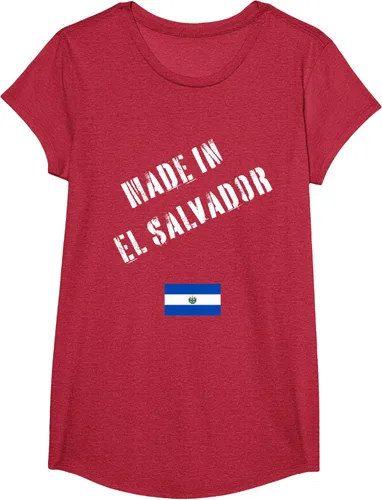 Vista 17 de Camiseta divertida Made in El Salvador con bandera