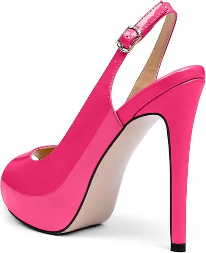 Vista 4 de YODEKS Zapatos de vestir de fiesta con plataforma y tacón alto para mujer