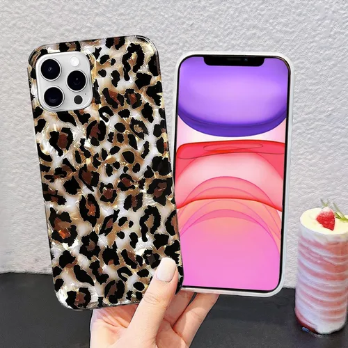 Vista 3 de J.west Funda compatible con iPhone 11 Pro Max de 6.5 pulgadas, diseño de leopardo para mujeres y niñas, bonito diseño de patrón de guepardo, funda