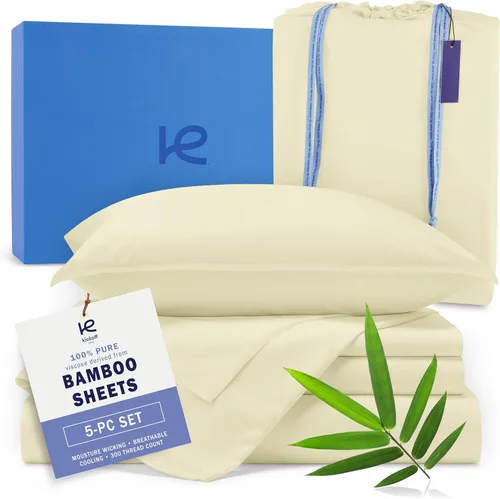 Vista 72 de Kickoff - Juego de sábanas de bambú de viscosa de tamaño individual, 3 piezas, 100% viscosa de bambú orgánico, juego de sábanas refrescantes
