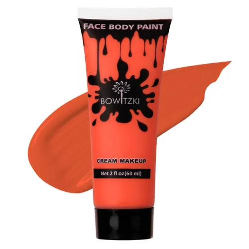 Vista 9 de Bowitzki Pintura facial y corporal de 2 onzas, maquillaje en crema, 2.0 fl oz, pintura facial a base de agua, efectos especiales para adultos, Negro