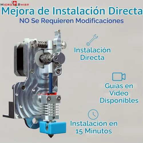 Vista 5 de Extrusora de accionamiento directo Microswiss para impresoras Creality CR-10 / Ender 3
