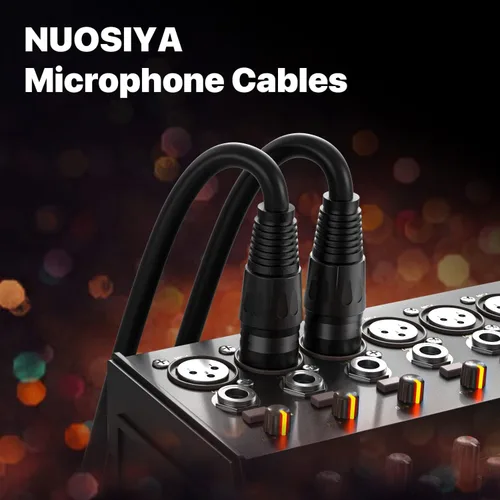 Vista 6 de Cable XLR de 1.5 pies, 6 unidades, cables de micrófono, cable de altavoz de micrófono equilibrado de alta calidad con cable XLR macho a hembra DMX