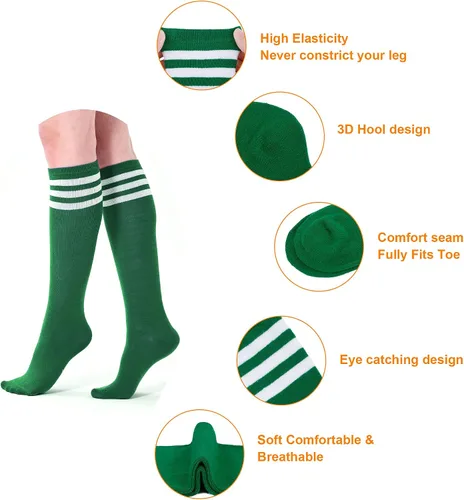 Vista 4 de Simplicity Conjunto de disfraz clásico de 4 capas de tul con falda tutú con calcetines de tubo para mujer
