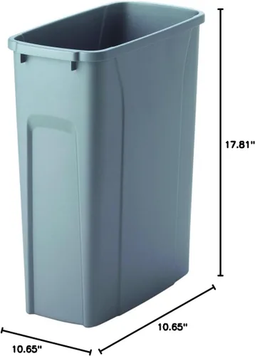 Vista 3 de Knape & Vogt QT27PB-PT - Cubo de basura de repuesto, 17.81 x 10.65 x 10.65 pulgadas Platino