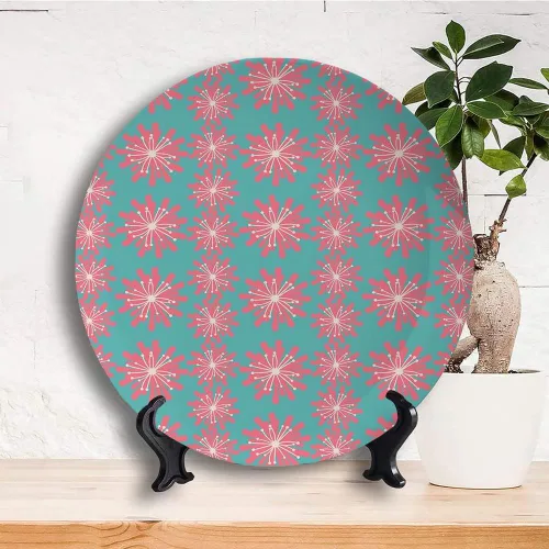 Vista 3 de Platos de cerámica, platos de cerámica decorativos para decoración al aire libre, plantas germinantes, flores silvestres, ramitas, brotes, brotes, 6