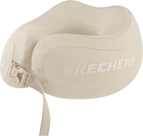 Vista 10 de Skechers Almohada cervical para viajar, almohada cervical de viaje de espuma viscoelástica para avión, almohada de viaje para dormir en vuelo Negro