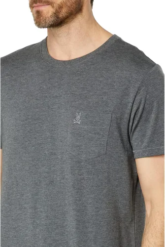 Vista 3 de Psycho Bunny Lounge Pocket Tee Heather Storm LG, Tormenta de brezo