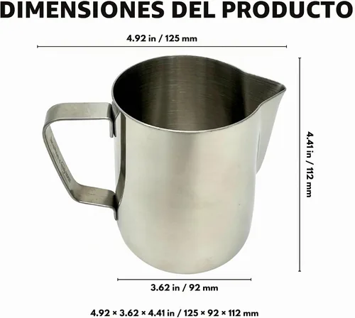 Vista 5 de Rattleware - Jarra de arte con leche de acero inoxidable de 20 onzas
