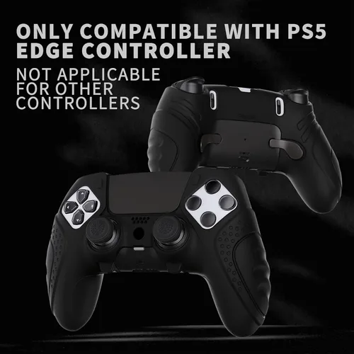 Vista 2 de PlayVital Guardian Edition Anti-Slip Ergonomic Silicone Cover Case for ps5 Edge Controller, Soft Rubber Protector Skin for ps5 Edge Wireless
