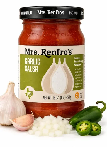 Vista 10 de Mrs. Renfro's Chipotle Corn Salsa, 16 oz Jars (Pack of 4) – Gluten Free Smoky Chipotle Salsa with Sweet Corn & Tomatoes – Texas-Style Salsa for