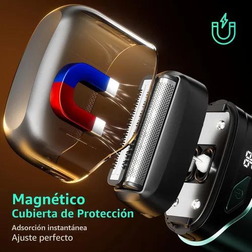Vista 4 de Mbzoey Afeitadoras eléctricas de lámina para hombres: IPX7 resistente al