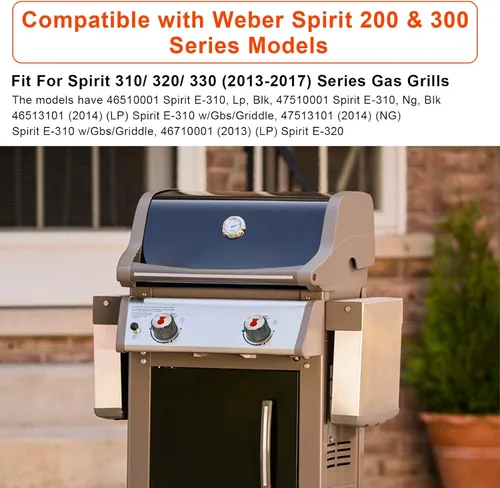 Vista 3 de PalpitateC Pomos para quemador de parrilla de gas 69893 compatibles con Weber Spirit serie 200 y 300 (con controles delanteros superiores) años 2013