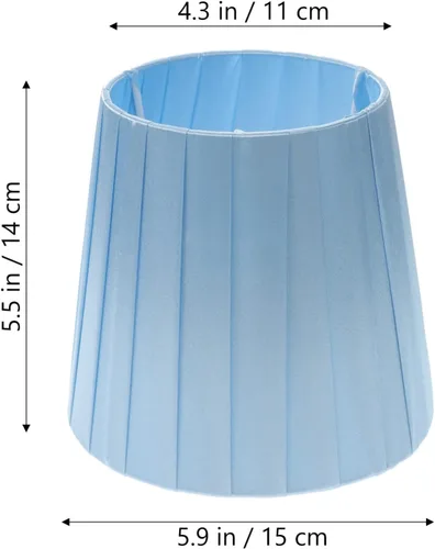 Vista 2 de Beaupretty Pantallas de lámpara Pantalla de lámpara pequeña pequeña Pantalla de lámpara Clip en la cubierta de la luz de la bombilla Pantalla de Azul