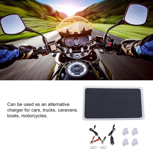 Vista 2 de 6W Solar Panel, Portable Solar Panel Charger, Waterproof Monocrystalline Module DIY Solar Panel Kit for Charging Car RV Boat Mobile Phone