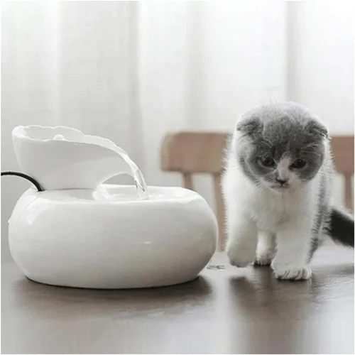 Vista 7 de REAGAR Fuente de agua de cerámica para gatos, dispensador automático de bebidas para mascotas, súper silencioso, para gatos, gatitos, perros, Negro