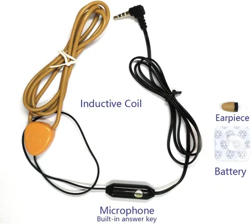 Vista 3 de Auricular espía mini oculto Auricular inalámbrico con micrófono Receptor de comunicación oculto Compatible con iPhone y Android Radio MP3