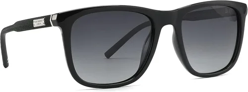 Vista 2 de Lee Cooper Gafas de sol polarizadas cuadradas para hombre Gr.Grey Lens (LC1040C03), Negro