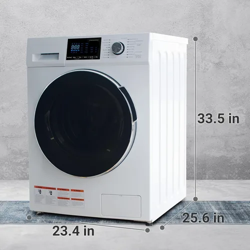 Vista 6 de Combinación de lavadora y secadora todo en uno de 2.7 pies cúbicos, lavadora secadora sin ventilación de carga frontal de 24 pulgadas con capacidad
