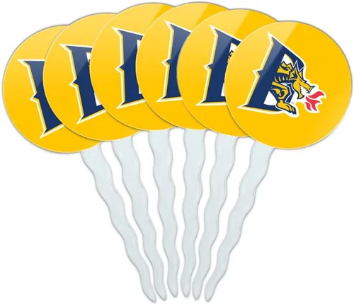 Vista 135 de Abilene Christian - Juego de 6 palillos para cupcakes con logotipo secundario