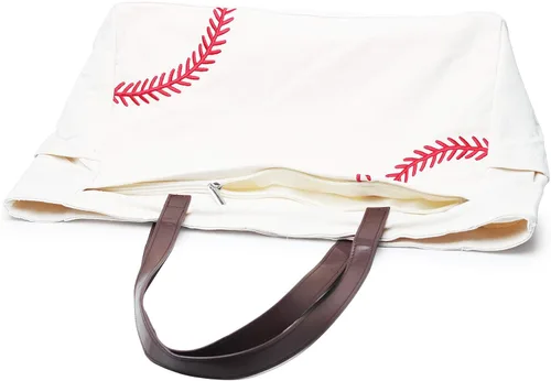 Vista 5 de YIQIGO Bolso de béisbol de la mamá del bolso de lona oversize de la utilidad de los deportes ocasionales de la bolsa de todo propósito organizador