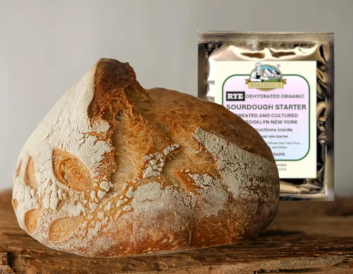 Vista 4 de Bakerdale Cultivo básico de masa madre de centeno natural deshidratado, sin OMG, fácil activación, apto para principiantes Auténtico iniciador