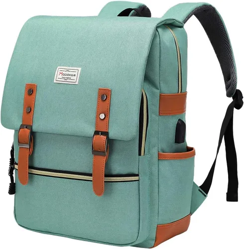 Vista 15 de Modoker - Mochila vintage para laptop, para mujeres y hombres, mochila para la escuela y la universidad