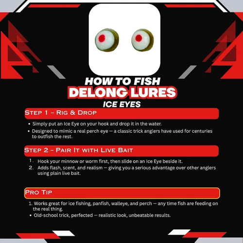 Vista 4 de DELONG LURES - Señuelos de plástico suave para insectos y insectos para pesca de panfish, Bluegill y hielo
