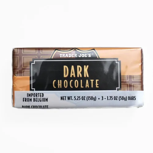 Vista 4 de Trader Joe's - Barras de chocolate negro belga paquete variado de 3 – Total 9 barras, 1.7 onzas
