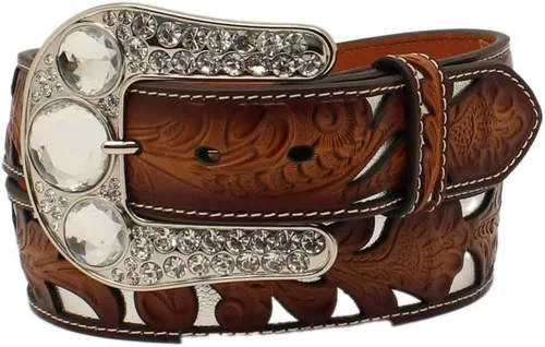 Vista 2 de Angel Ranch Cinturón de moda occidental para mujer marrón (aztec brown)