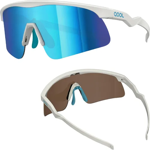 Vista 13 de Living out your qool time QOOLTIME Z87 - Gafas de sol deportivas para ciclismo, hombres, mujeres, jóvenes, pickleball para correr, béisbol