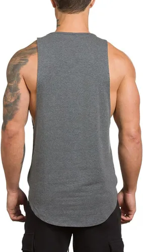 Vista 4 de ZUEVI Camisetas sin mangas para hombre, camisetas sin mangas con corte para culturismo, gimnasio, entrenamiento, camisetas