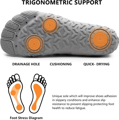 Vista 3 de Teemie Zapatos de agua para hombre y mujer, secado rápido, atléticos, zapatos deportivos para exteriores, surf, kayak, caminar, senderismo