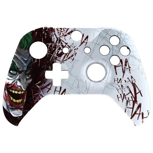 Vista 8 de eXtremeRate Clown Hahaha - Carcasa frontal estampada para Xbox One SX, kit de repuesto de cubierta frontal suave al tacto para Xbox One SX