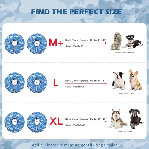 Vista 4 de IEUUMLER Collar inflable de recuperación para perro, collar electrónico protector para el cuello, collar suave ajustable para perros y gatos después