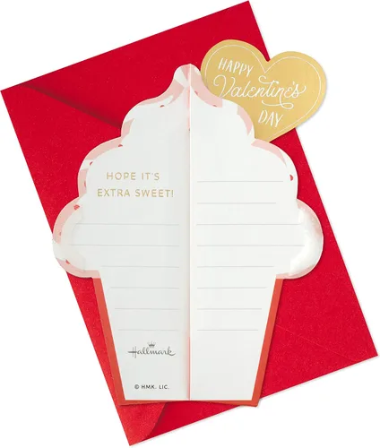 Vista 6 de Hallmark Paper Wonder - Tarjeta desplegable para el día de San Valentín (cupcake de panal de miel)