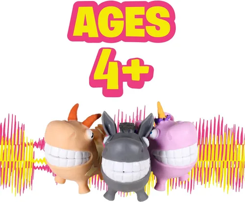 Vista 5 de Hog Wild Scream-O Screaming Goat Toy - Aprieta las mejillas de la cabra y hace un divertido sonido gritante, divertido relleno de calcetines