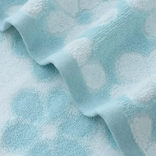Vista 6 de Pidada Juego de 2 toallas de mano con patrón floral, 100% algodón, suave, absorbente, toalla decorativa para baño (azul)