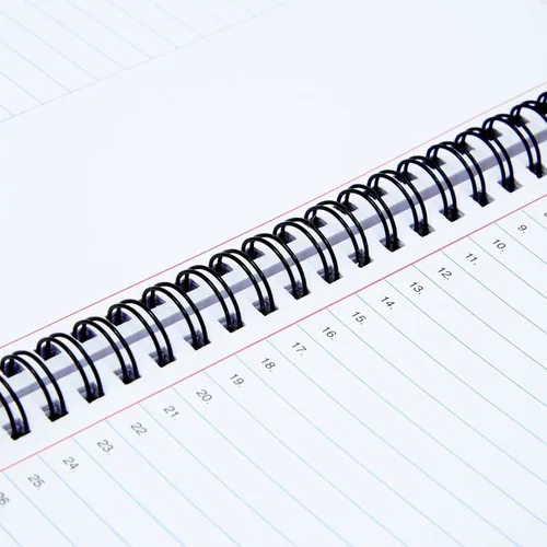 Vista 8 de Juvale Cuaderno de reuniones para el trabajo, cuaderno planificador encuadernado en espiral para planificador de trabajo y suministros de oficina
