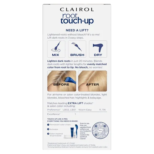 Vista 26 de Clairol Root Touch-Up de Nice'n Easy Tinte Permanente para el Cabello, 10 Rubio Extra Claro, Paquete de 1 Clairol Root Touch Up - Tinte permanente