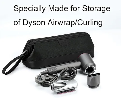 Vista 5 de BUBM Bolsa de almacenamiento portátil de viaje compatible con secador de pelo Dyson Supersónico, Dyson Airwrap Styler, alisador de pelo Dyson