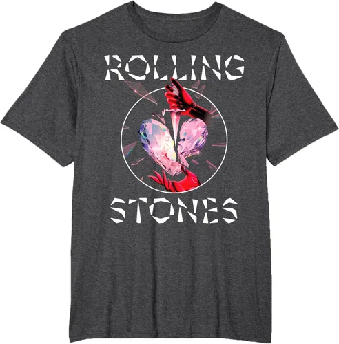Vista 21 de Camiseta oficial de The Rolling Stones HD Prism Heart, Negro