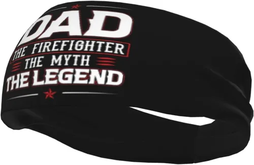 Vista 3 de Firefighter The Myth The Legend Headband for Men Women Sports Sweatband for Fitness Exercise Moisture Wicking Running Yoga Hairbands