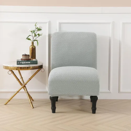 Vista 11 de LiveGo Funda para silla decorativa sin brazos, de elastano, extraíble, para silla sin brazos, protector de muebles para sala de estar, comedor, Beige