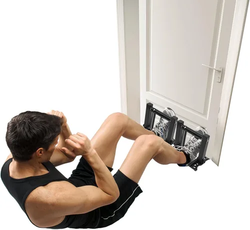 Vista 5 de Barra de dominadas mejorada para puerta, asas de barra de dominadas portátiles de entrenamiento de fuerza, equipo multifuncional para gimnasio
