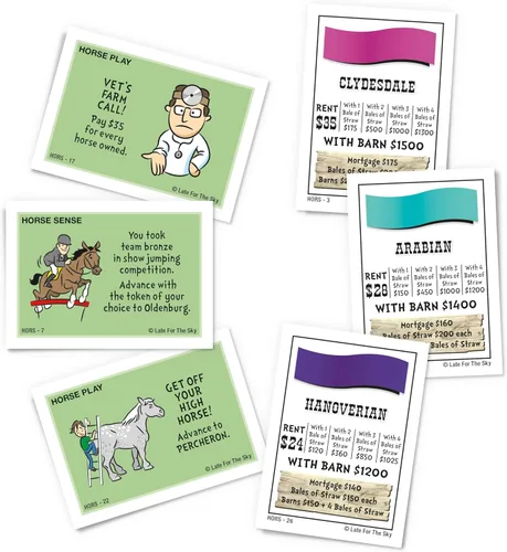 Vista 4 de Late For The Sky Horse-Opoly Juego de mesa (versión en inglés)