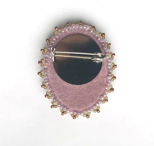 Vista 8 de Broche de camafeo victoriano OOAK Invierno Señora de boda Damas de honor Pin Bead tejido Damas