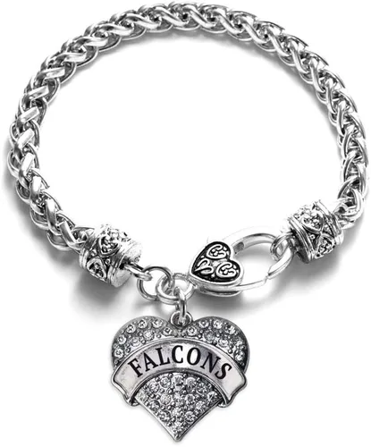 Vista 214 de Inspired Silver - Pulsera de plata con dije de corazón pavé con joyas de circonita cúbica