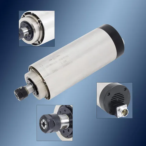 Vista 4 de RATTMMOTOR Motor de husillo CNC de 1500 W 3.150 in de diámetro 1.5KW 110V Motor de husillo refrigerado por aire ER16 Collet 15A 400HZ 24000RPM
